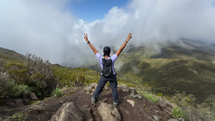 ariel belgrave on shira plateau of kilimanjaro