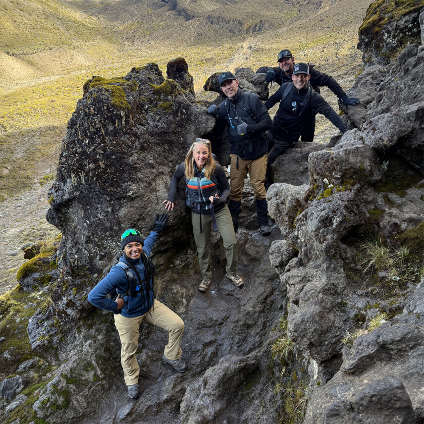 thomson trekkers on barranco wall with ariel belgrave