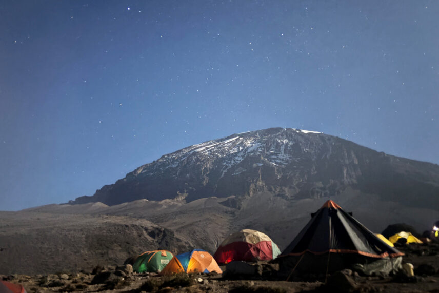 nighttime view of stars from karanga camp
