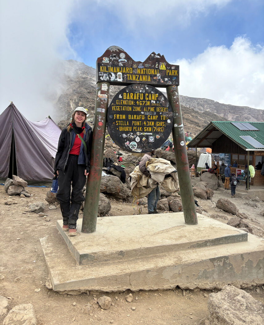 fiona at basecamp before summit push the next morning